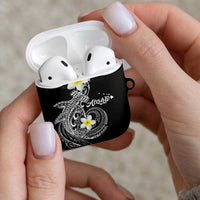Aloha Hammerhead Shark AirPods Case Black Hawaiian Kakau Tribal Tattoo - Polynesian Pride