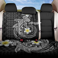Aloha Hammerhead Shark Back Car Seat Cover Black Hawaiian Kakau Tribal Tattoo