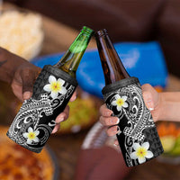 Aloha Hammerhead Shark 4 in 1 Can Cooler Tumbler Black Hawaiian Kakau Tribal Tattoo