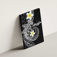 Aloha Hammerhead Shark Canvas Wall Art Black Hawaiian Kakau Tribal Tattoo