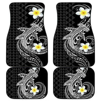 Aloha Hammerhead Shark Car Mats Black Hawaiian Kakau Tribal Tattoo