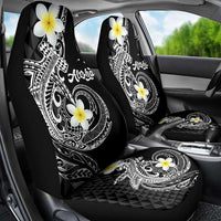 Aloha Hammerhead Shark Car Seat Cover Black Hawaiian Kakau Tribal Tattoo