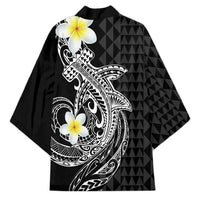 Aloha Hammerhead Shark Kimono Black Hawaiian Kakau Tribal Tattoo - Polynesian Pride