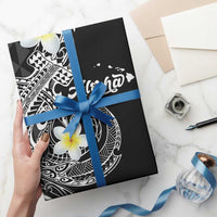 Aloha Hammerhead Shark Wrapping Paper Black Hawaiian Kakau Tribal Tattoo - Polynesian Pride