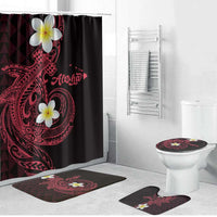 Aloha Hammerhead Shark Bathroom Set Feverish Pink Hawaiian Kakau Tribal Tattoo - Polynesian Pride