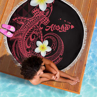 Aloha Hammerhead Shark Beach Blanket Feverish Pink Hawaiian Kakau Tribal Tattoo