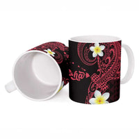 Aloha Hammerhead Shark Ceramic Mug Feverish Pink Hawaiian Kakau Tribal Tattoo - Polynesian Pride