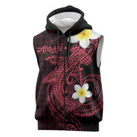 Aloha Hammerhead Shark Sleeveless Zip Hoodie Feverish Pink Hawaiian Kakau Tribal Tattoo LT9 Pink - Polynesian Pride