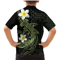 Aloha Hammerhead Shark Family Matching Mermaid Dress and Hawaiian Shirt Lime Rickey Hawaiian Kakau Tribal Tattoo