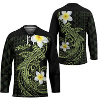 Aloha Hammerhead Shark Hockey Jersey Lime Rickey Hawaiian Kakau Tribal Tattoo - Polynesian Pride