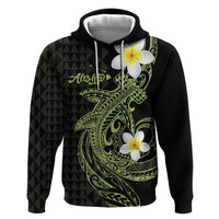 Aloha Hammerhead Shark Hoodie Lime Rickey Hawaiian Kakau Tribal Tattoo