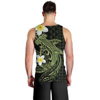 Aloha Hammerhead Shark Men Tank Top Lime Rickey Hawaiian Kakau Tribal Tattoo