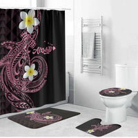 Aloha Hammerhead Shark Bathroom Set Vivacious Pink Hawaiian Kakau Tribal Tattoo - Polynesian Pride