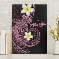 Aloha Hammerhead Shark Canvas Wall Art Vivacious Pink Hawaiian Kakau Tribal Tattoo