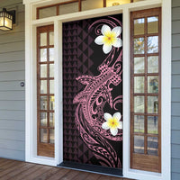 Aloha Hammerhead Shark Door Cover Vivacious Pink Hawaiian Kakau Tribal Tattoo - Polynesian Pride