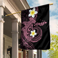 Aloha Hammerhead Shark Garden Flag Vivacious Pink Hawaiian Kakau Tribal Tattoo
