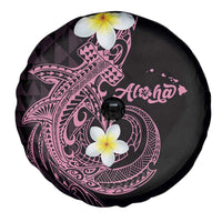 Aloha Hammerhead Shark Spare Tire Cover Vivacious Pink Hawaiian Kakau Tribal Tattoo