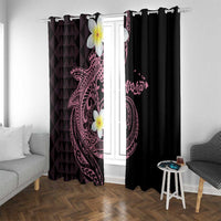 Aloha Hammerhead Shark Window Curtain Vivacious Pink Hawaiian Kakau Tribal Tattoo