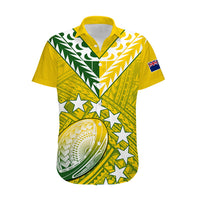 (Custom Text And Number) The Kuki's Cook Islands Rugby Hawaiian Shirt Be Unique Vibe Yellow LT9 - Polynesian Pride
