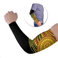 Personalised Tonga Ha apai High School Arm Sleeves Ngatu Fonulei Pattern - Polynesian Pride