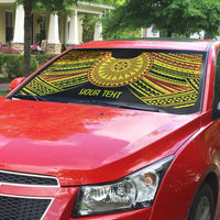 Personalised Tonga Ha apai High School Auto Sun Shade Ngatu Fonulei Pattern - Polynesian Pride