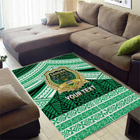 Personalised Tonga Saineha High School Area Rug Polynesian Ngatu Tribal