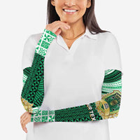 Personalised Tonga Saineha High School Arm Sleeves Polynesian Ngatu Tribal - Polynesian Pride