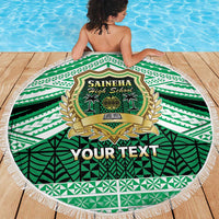 Personalised Tonga Saineha High School Beach Blanket Polynesian Ngatu Tribal