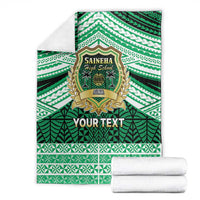 Personalised Tonga Saineha High School Blanket Polynesian Ngatu Tribal