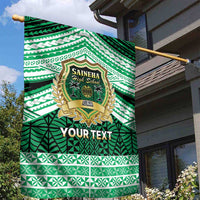 Personalised Tonga Saineha High School Garden Flag Polynesian Ngatu Tribal