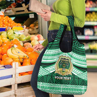 Personalised Tonga Saineha High School Grocery Bag Polynesian Ngatu Tribal