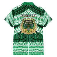 Personalised Tonga Saineha High School Hawaiian Shirt Polynesian Ngatu Tribal
