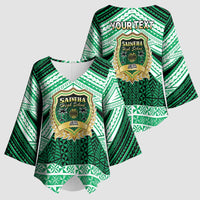 Personalised Tonga Saineha High School Kimono Sleeve Blouse Polynesian Ngatu Tribal - Polynesian Pride