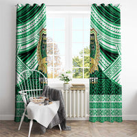 Personalised Tonga Saineha High School Window Curtain Polynesian Ngatu Tribal