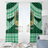 Personalised Tonga Saineha High School Window Curtain Polynesian Ngatu Tribal