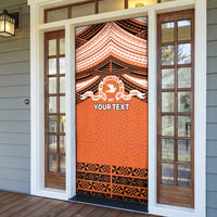 Personalised Tonga Tailulu College Door Cover Polynesian Ngatu Tribal - Polynesian Pride
