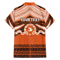Personalised Tonga Tailulu College Family Matching Off The Shoulder Long Sleeve Dress and Hawaiian Shirt Polynesian Ngatu Tribal LT9 - Polynesian Pride