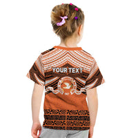 Personalised Tonga Tailulu College Kid T Shirt Polynesian Ngatu Tribal
