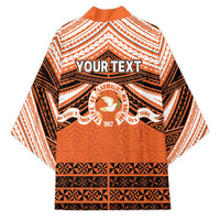 Personalised Tonga Tailulu College Kimono Polynesian Ngatu Tribal - Polynesian Pride