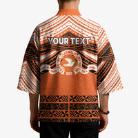 Personalised Tonga Tailulu College Kimono Polynesian Ngatu Tribal - Polynesian Pride