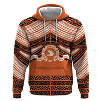Personalised Tonga Tailulu College Zip Hoodie Polynesian Ngatu Tribal