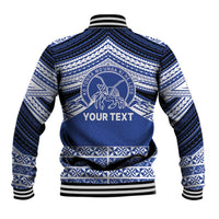 Personalised Tonga Taufa'ahau Pilolevu College Baseball Jacket Polynesian Ngatu Tribal