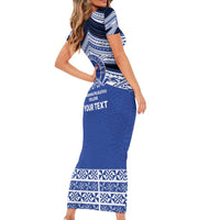 Personalised Tonga Taufa'ahau Pilolevu College Family Matching Short Sleeve Bodycon Dress and Hawaiian Shirt Polynesian Ngatu Tribal LT9 - Polynesian Pride