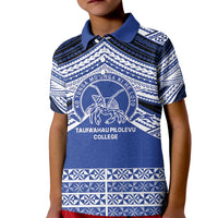 Personalised Tonga Taufa'ahau Pilolevu College Kid Polo Shirt Polynesian Ngatu Tribal