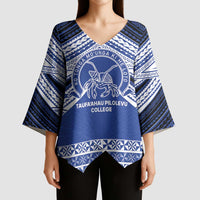 Personalised Tonga Taufa'ahau Pilolevu College Kimono Sleeve Blouse Polynesian Ngatu Tribal - Polynesian Pride