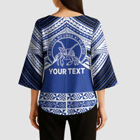 Personalised Tonga Taufa'ahau Pilolevu College Kimono Sleeve Blouse Polynesian Ngatu Tribal - Polynesian Pride