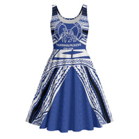 Personalised Tonga Taufa'ahau Pilolevu College Midi Dress Polynesian Ngatu Tribal - Polynesian Pride