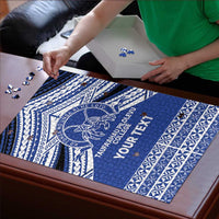 Personalised Tonga Taufa'ahau Pilolevu College Puzzle Polynesian Ngatu Tribal - Polynesian Pride