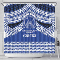 Personalised Tonga Taufa'ahau Pilolevu College Shower Curtain Polynesian Ngatu Tribal