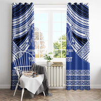 Personalised Tonga Taufa'ahau Pilolevu College Window Curtain Polynesian Ngatu Tribal